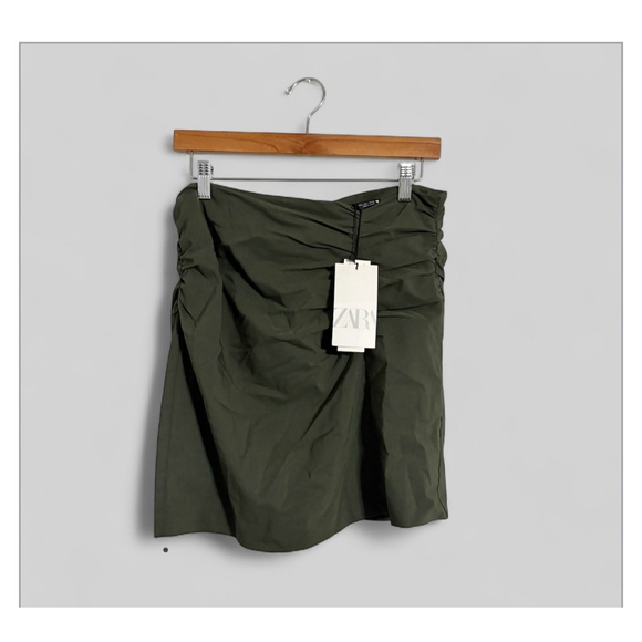 Zara New! Ruched Mini Skirt - Picture 2 of 8